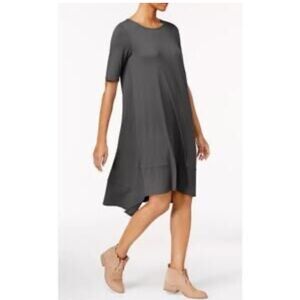 Eileen Fisher Charcoal‎ Asymmetrical Swing Dress, Women’s XS
